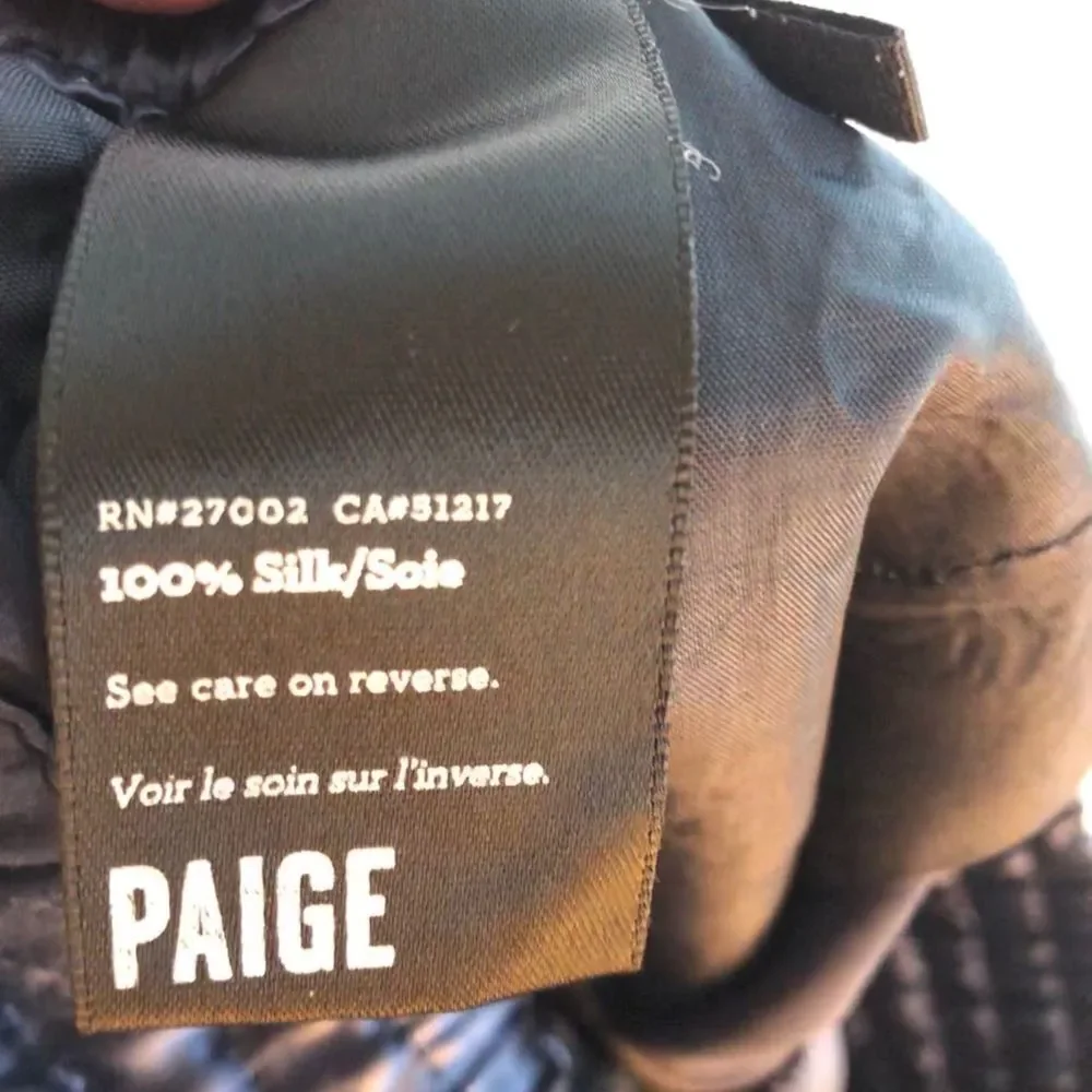 PAIGE dark blue silk jogger pants